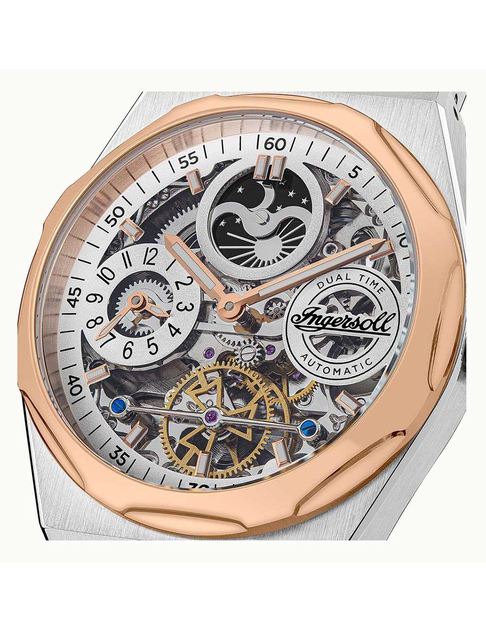 Ingersoll I12906 The Broadway Dual Time Automatic vyriškas laikrodis 43mm 5ATM