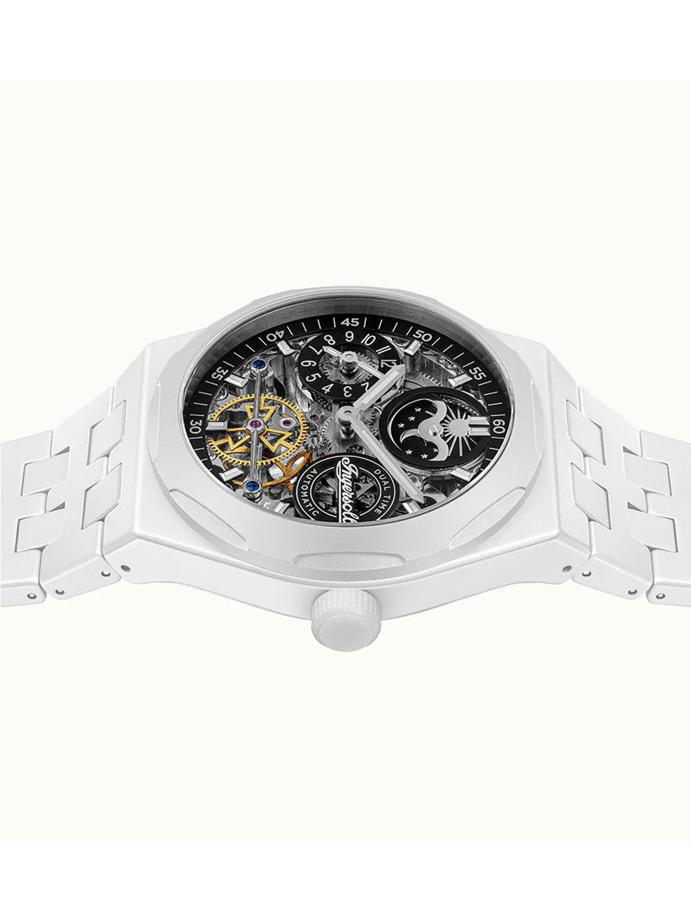 Ingersoll I15101 The Broadway Ceramic Dual Time Automatic vyriškas laikrodis 43mm 5ATM