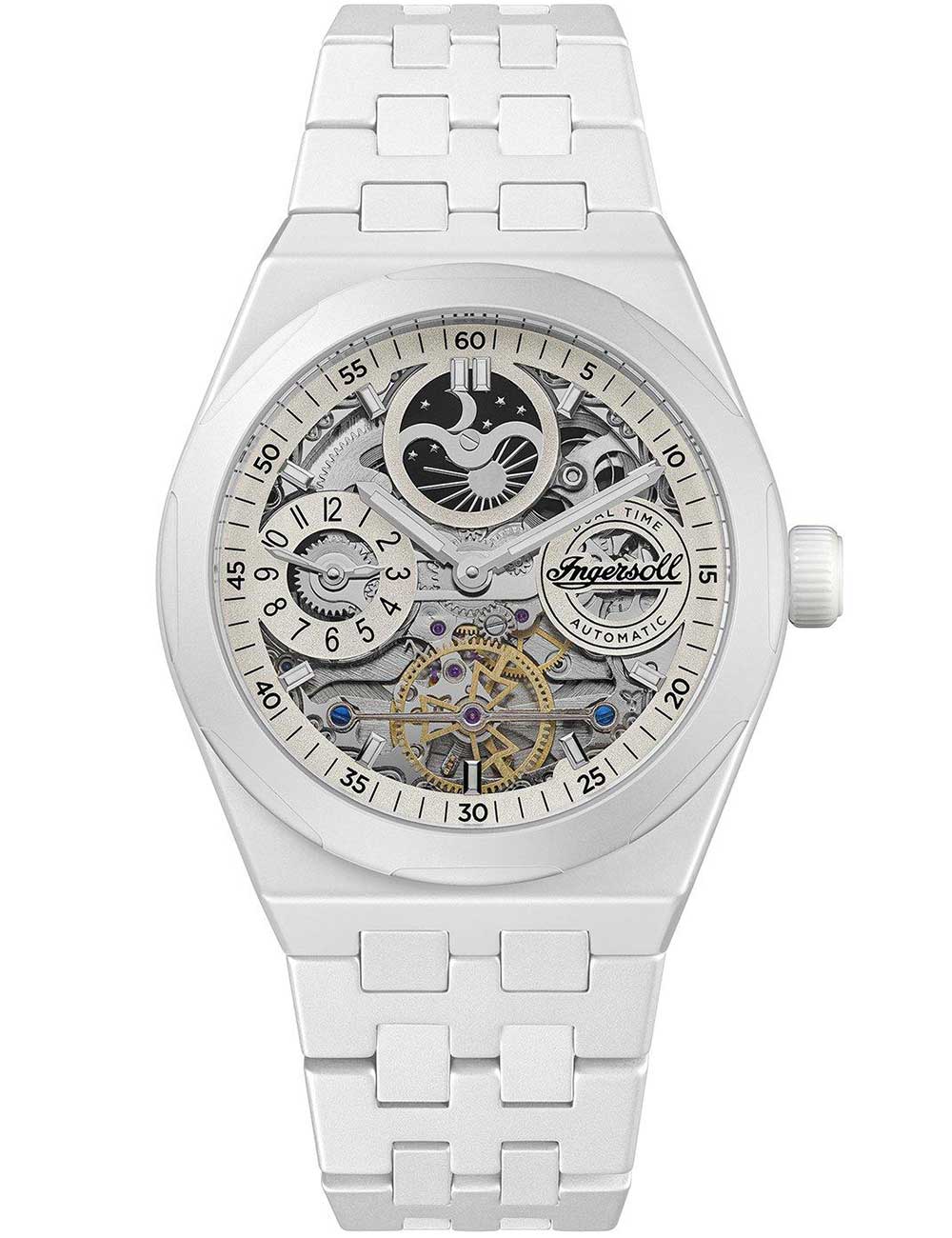 Ingersoll I15103 The Broadway Ceramic Dual Time Automatic vyriškas laikrodis 43mm 5ATM