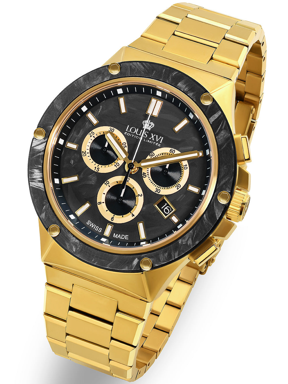 Louis XVI LXVI1211 Le Monarque Chronograph vyriškas laikrodis 42mm 5ATM