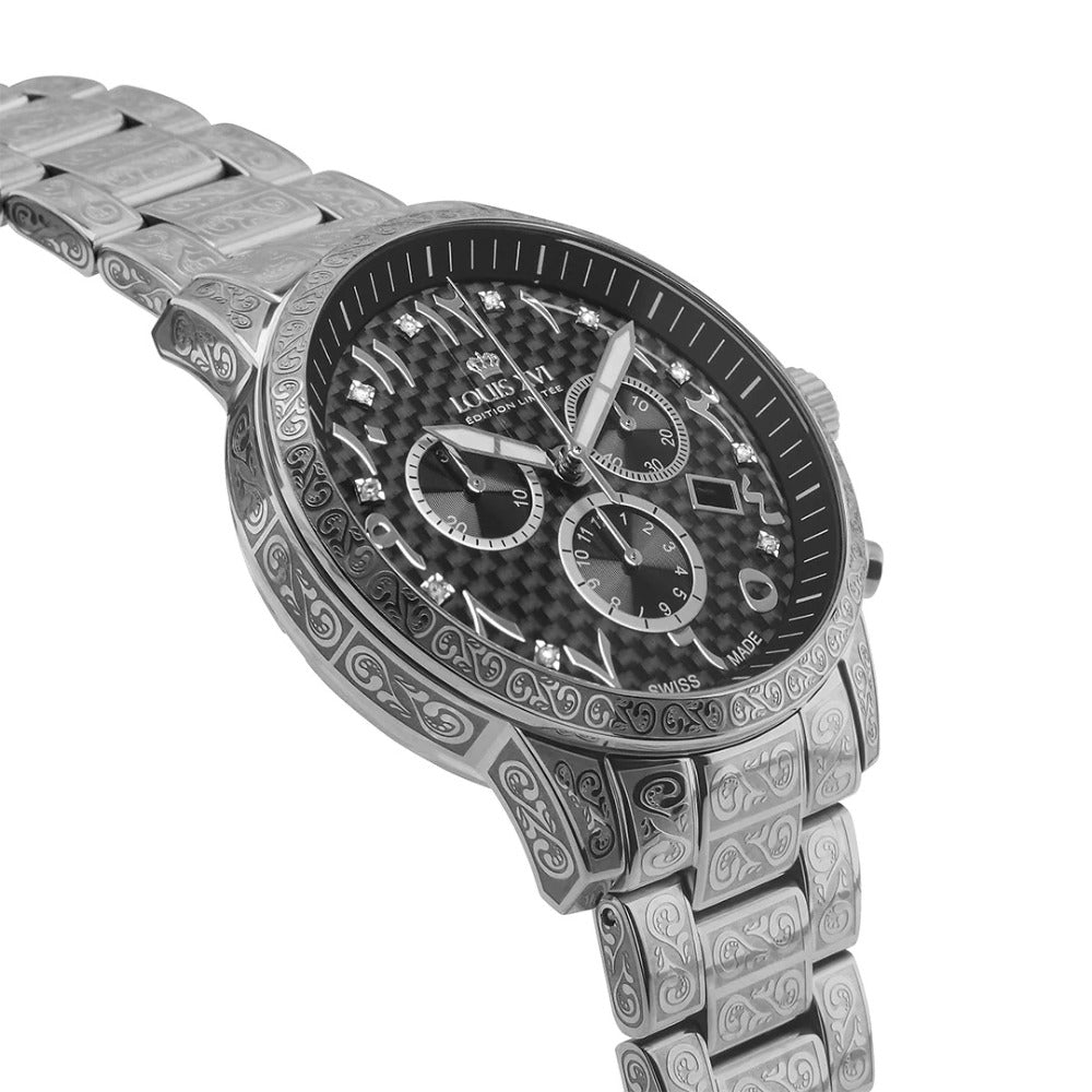 Louis XVI LXVI1095 Palais Royale Arabic Chronograph vyriškas laikrodis 43mm 10ATM