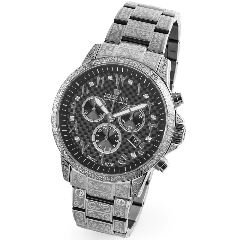 Louis XVI LXVI1095 Palais Royale Arabic Chronograph vyriškas laikrodis 43mm 10ATM