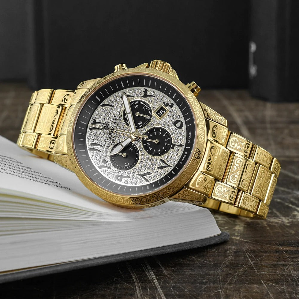 Louis XVI LXVI1096 Palais Royale Arabic Chronograph vyriškas laikrodis 43mm 10ATM