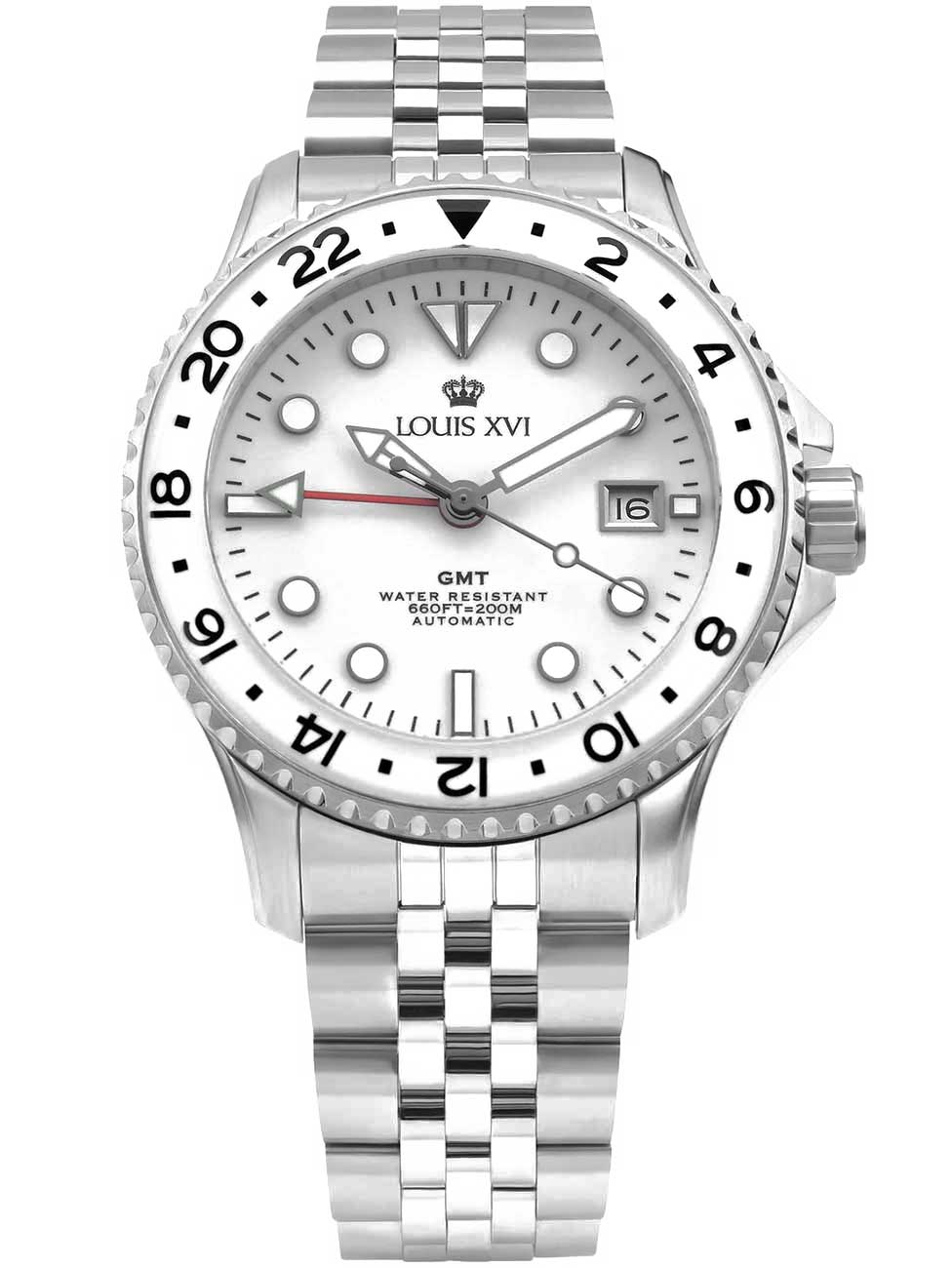 Louis XVI LXVI1430 vyriškas laikrodis Mirabeau Automatic GMT 41mm 20ATM