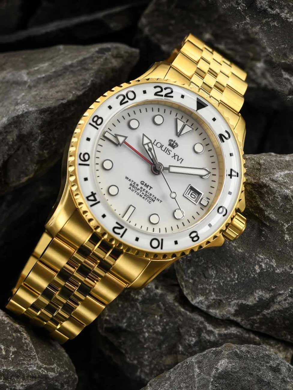 Louis XVI LXVI1431 vyriškas laikrodis Mirabeau Automatic GMT 41mm 20ATM