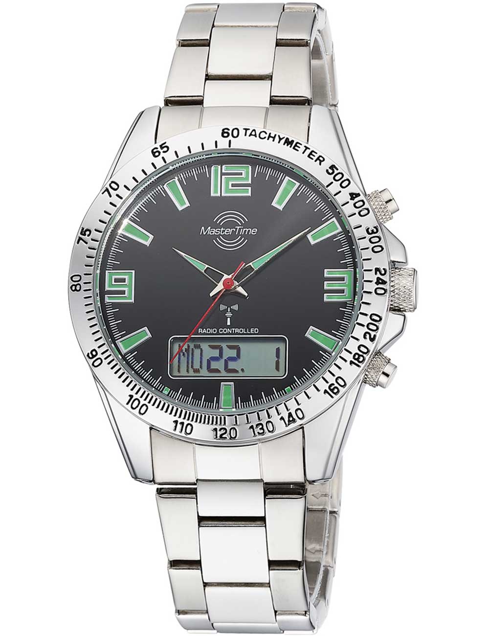 Master Time MTGA-10874-22M vyriškas laikrodis Sporty Big Date Chronograph 42mm 5ATM
