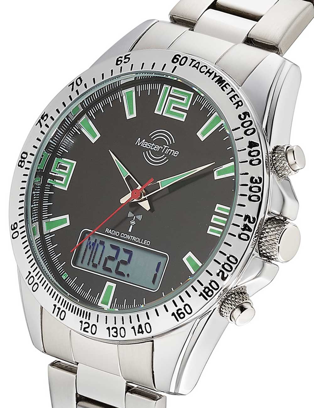 Master Time MTGA-10874-22M vyriškas laikrodis Sporty Big Date Chronograph 42mm 5ATM