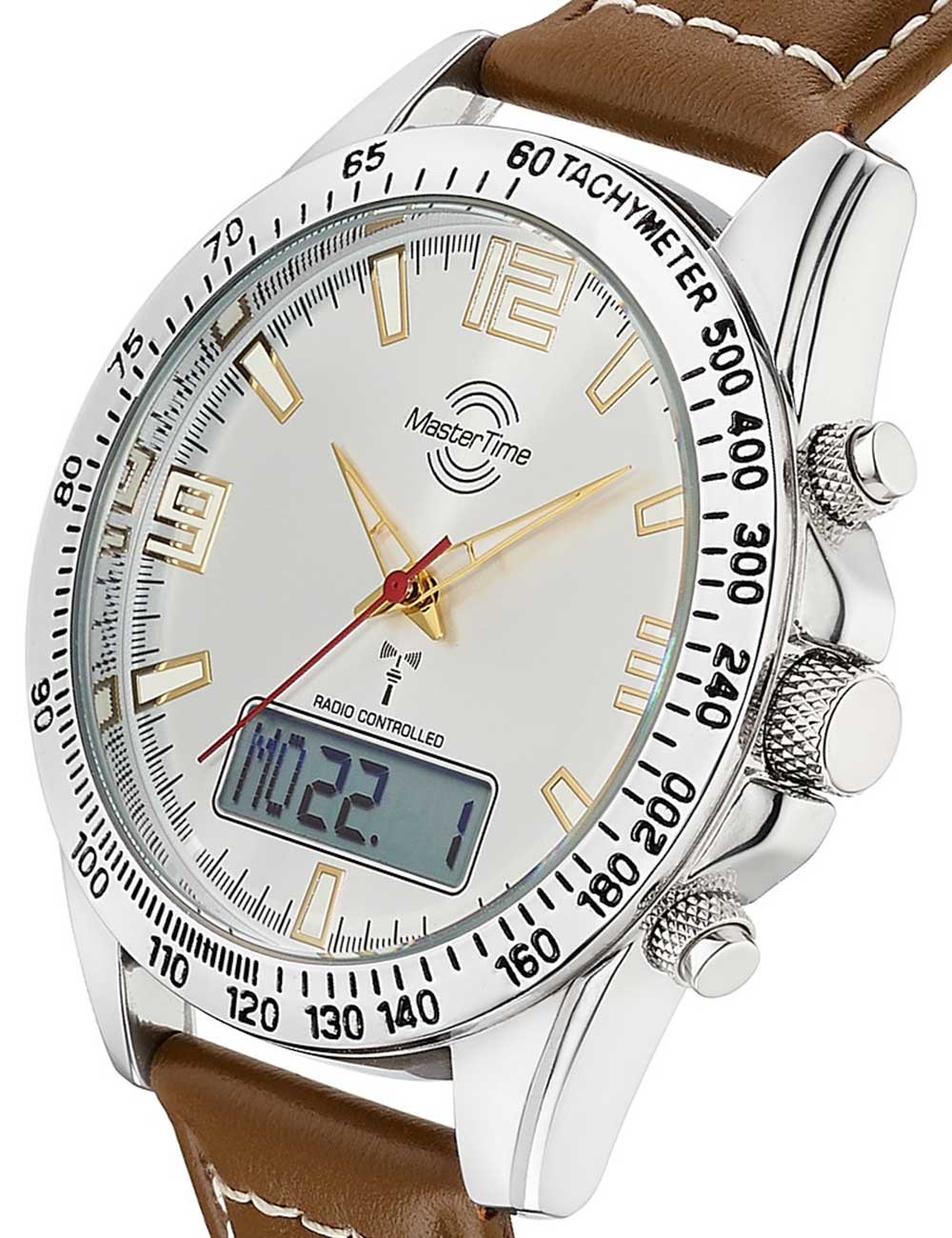 Master Time MTGA-10877-42L vyriškas laikrodis Sporty Big Date Chronograph 42mm 5ATM