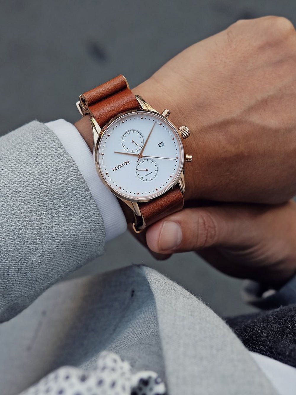MVMT MV01-RGNA2 Voyager Rosewood vyriškas laikrodis 42mm 10ATM