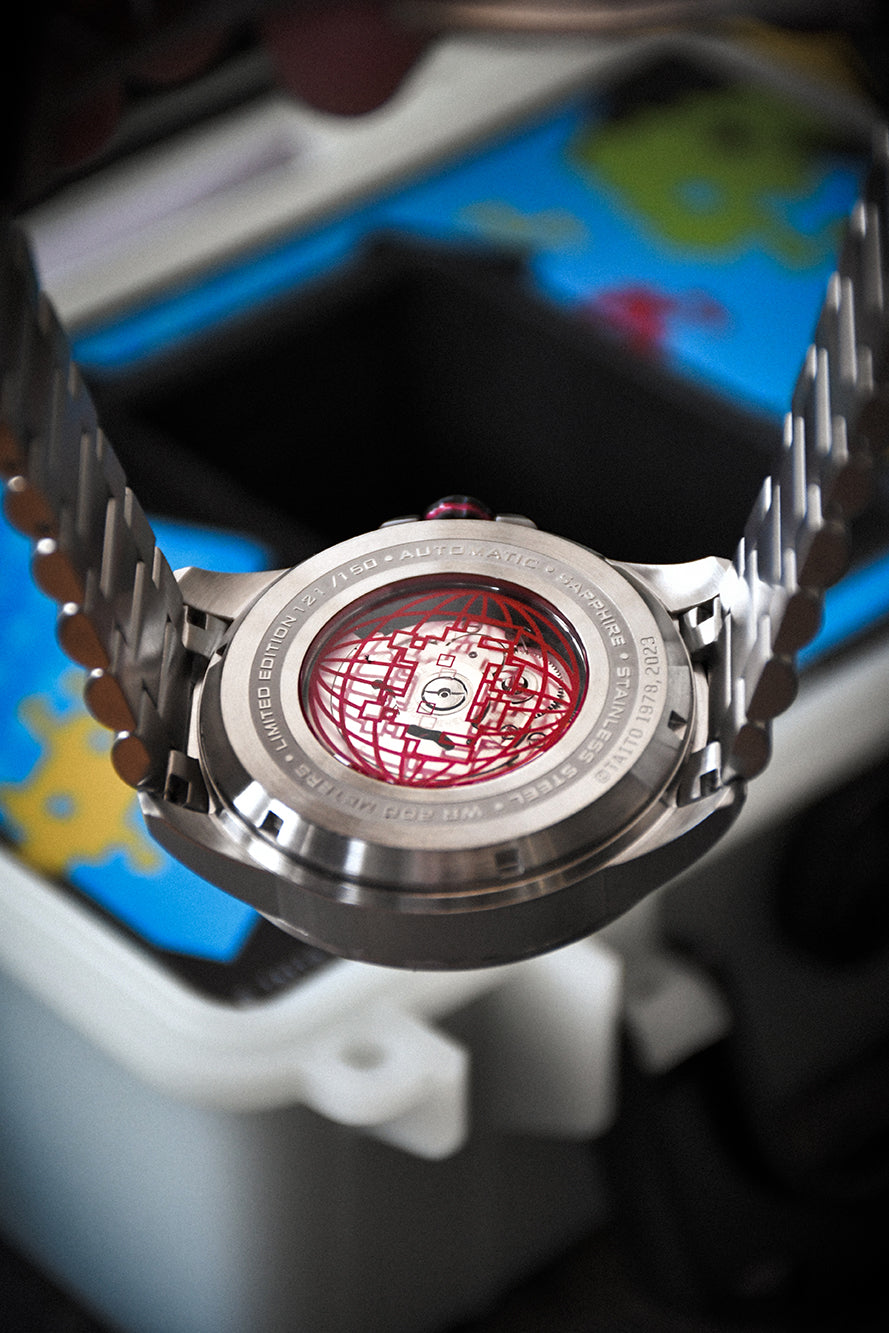 Nubeo NB-6082-SI-11 vyriškas laikrodis Quasar Automatic Limited 48mm 20ATM