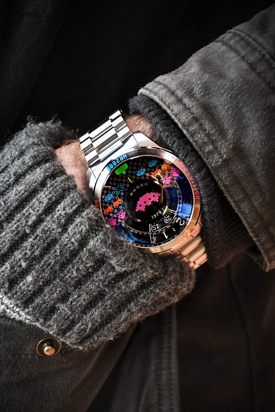 Nubeo NB-6082-SI-11 vyriškas laikrodis Quasar Automatic Limited 48mm 20ATM