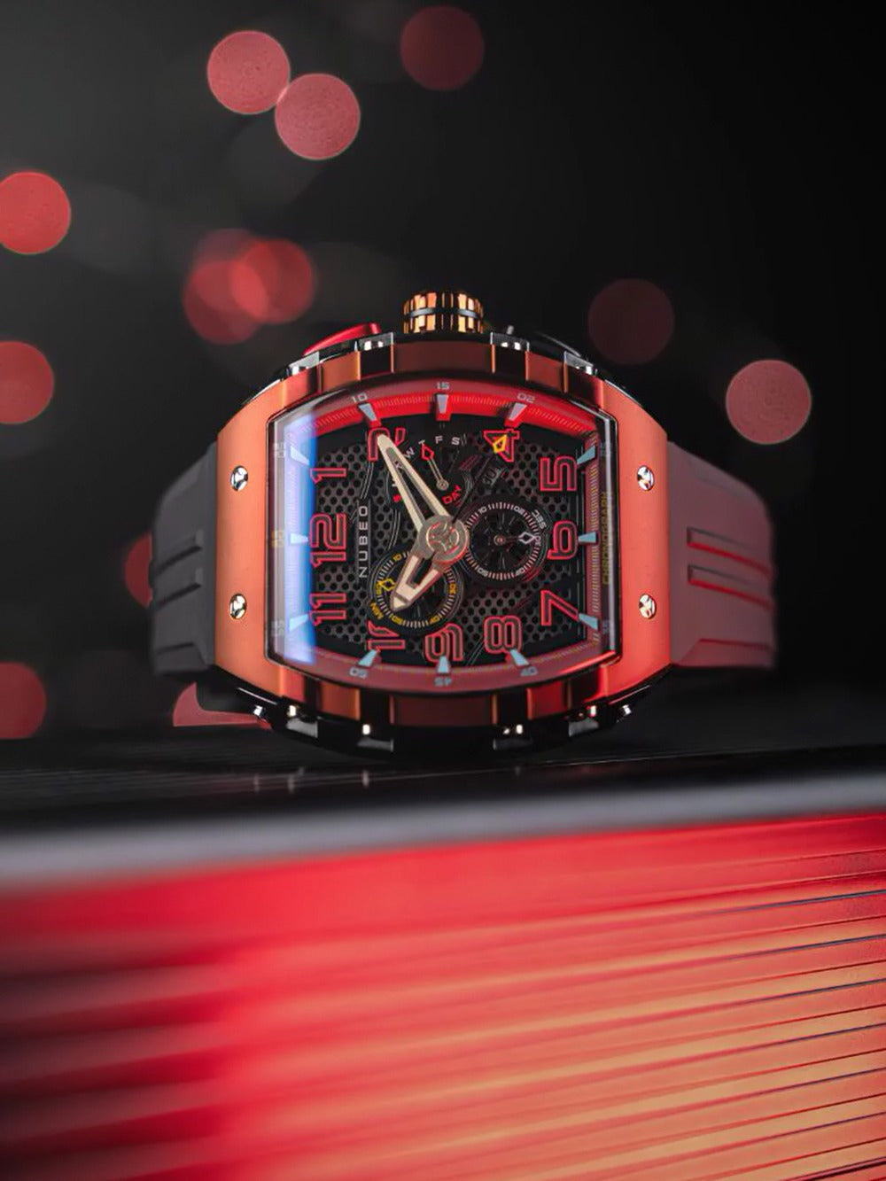 Nubeo NB-6088-03 vyriškas laikrodis Magellan Retrograde Chronograph 49mm 5ATM