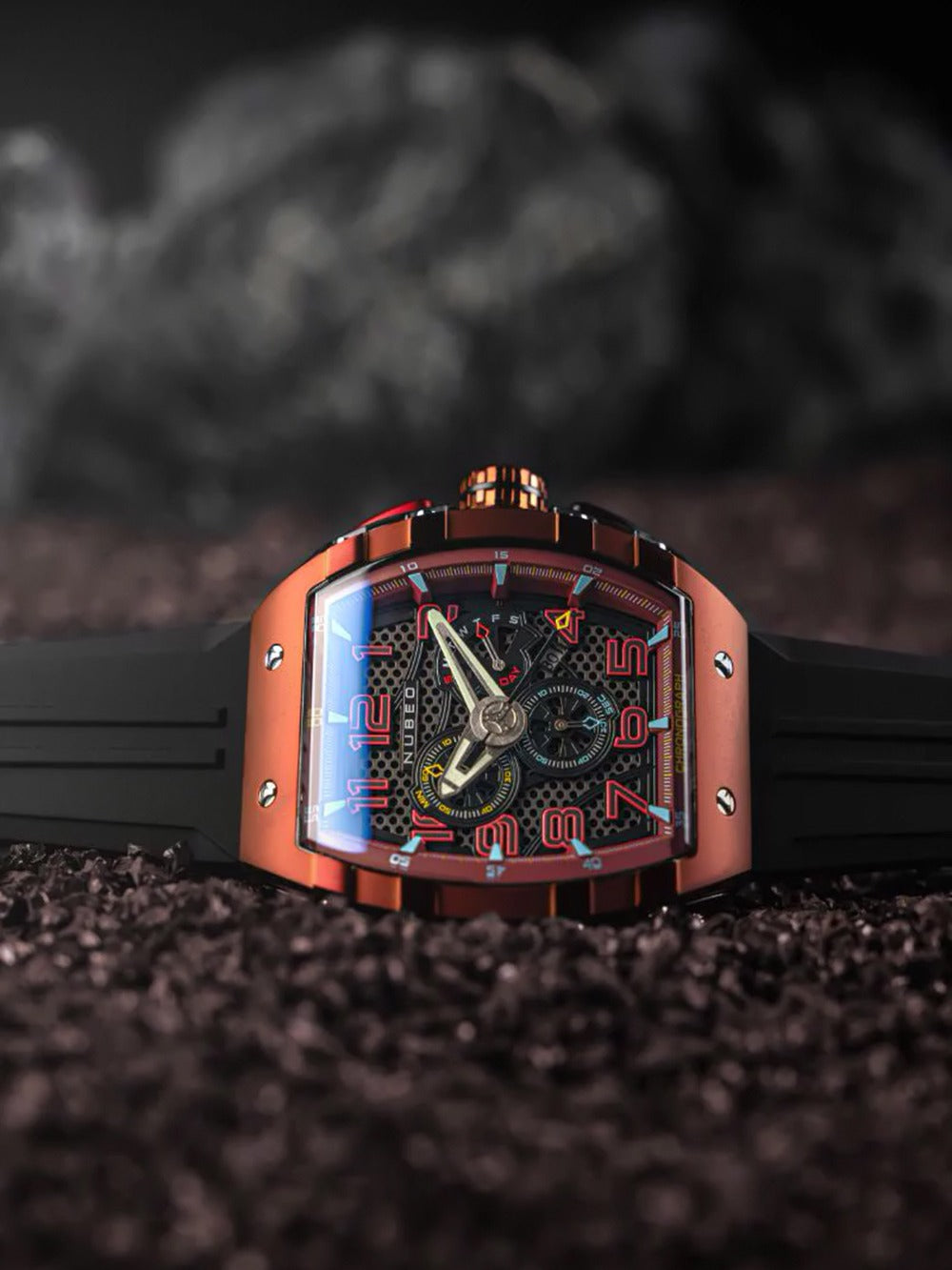 Nubeo NB-6088-03 vyriškas laikrodis Magellan Retrograde Chronograph 49mm 5ATM
