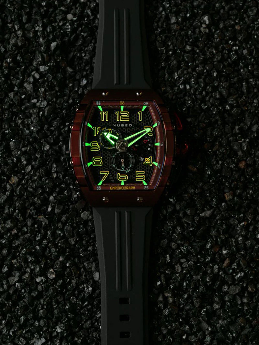 Nubeo NB-6088-03 vyriškas laikrodis Magellan Retrograde Chronograph 49mm 5ATM