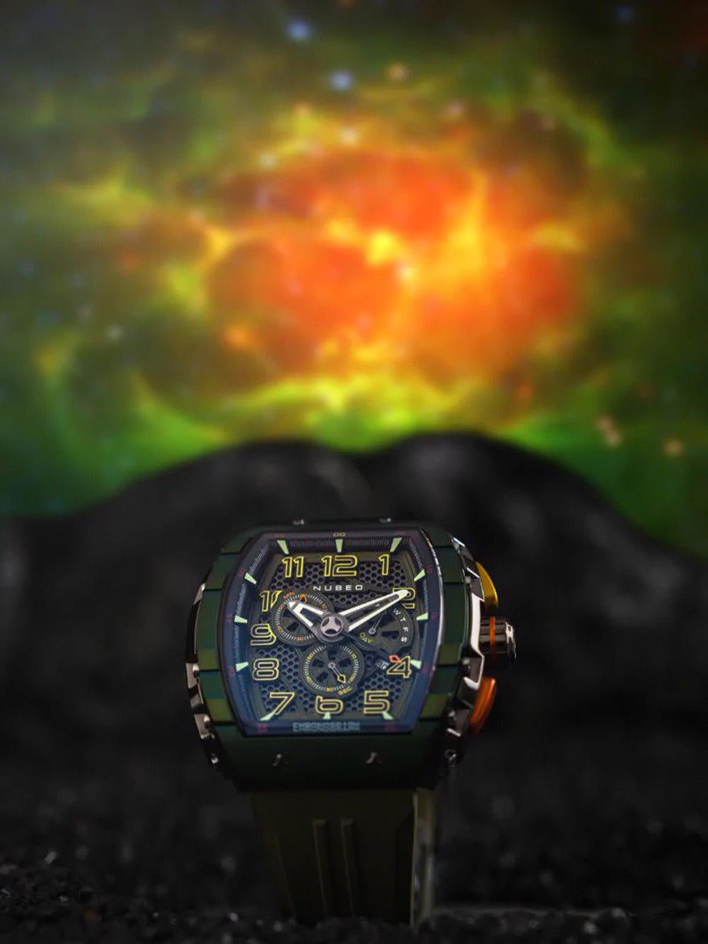 Nubeo NB-6088-05 vyriškas laikrodis Magellan Retrograde Chronograph 49mm 5ATM