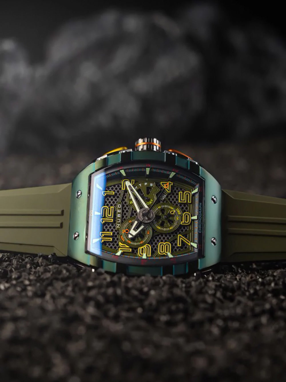 Nubeo NB-6088-05 vyriškas laikrodis Magellan Retrograde Chronograph 49mm 5ATM