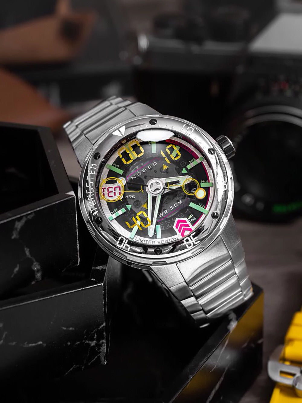 Nubeo NB-6090-11 vyriškas laikrodis Mariner 9 Automatic Limited Edition 50mm 5ATM