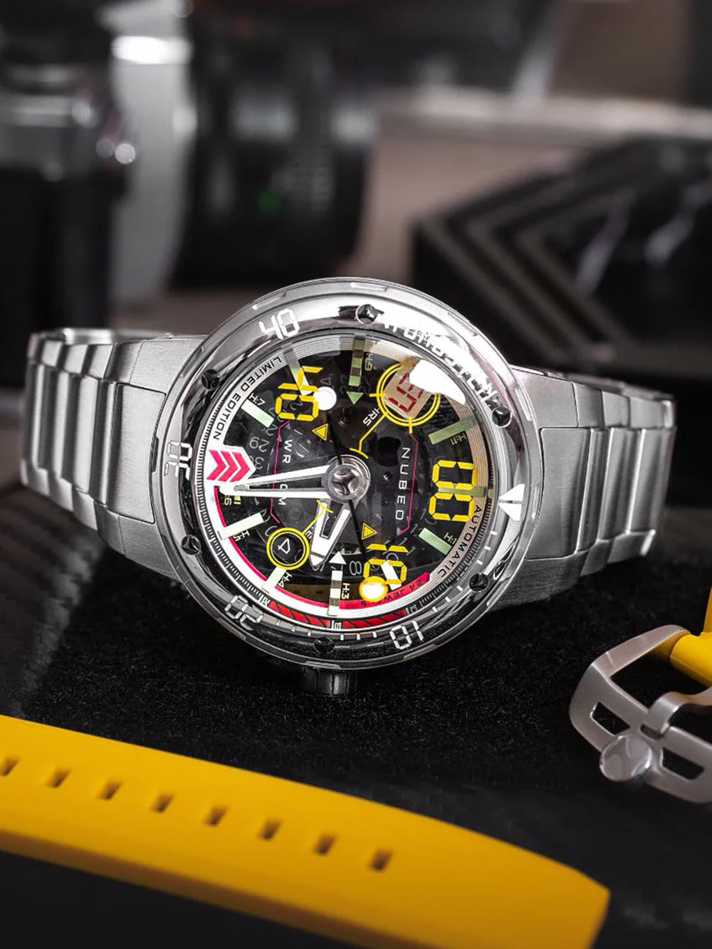 Nubeo NB-6090-11 vyriškas laikrodis Mariner 9 Automatic Limited Edition 50mm 5ATM
