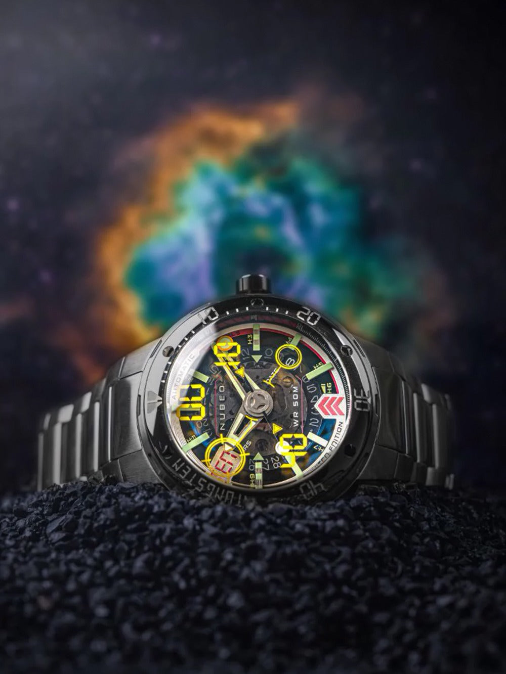 Nubeo NB-6090-11 vyriškas laikrodis Mariner 9 Automatic Limited Edition 50mm 5ATM