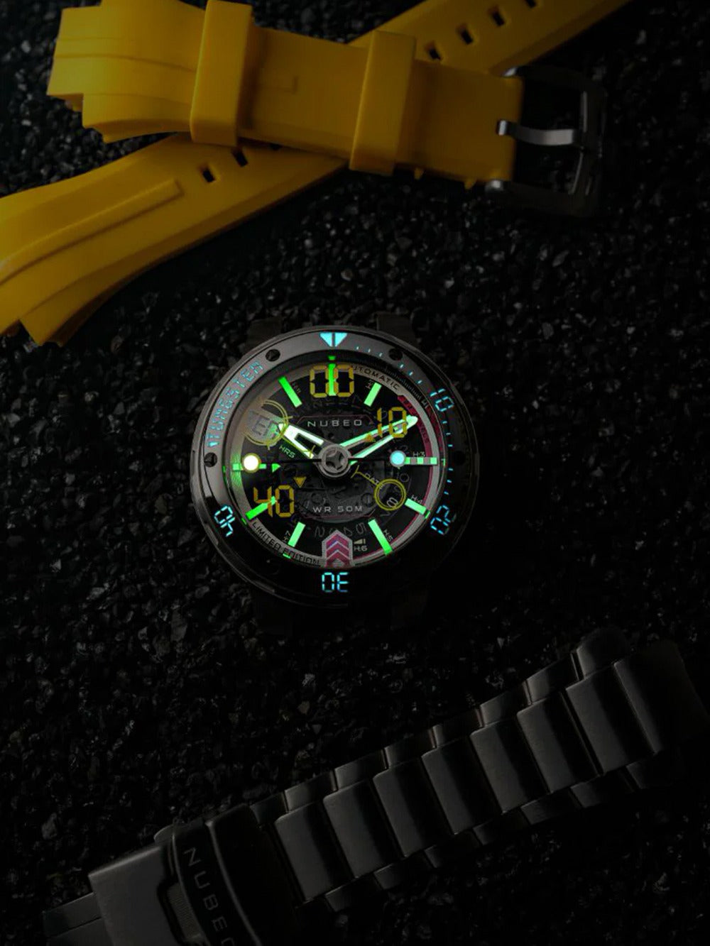 Nubeo NB-6090-11 vyriškas laikrodis Mariner 9 Automatic Limited Edition 50mm 5ATM