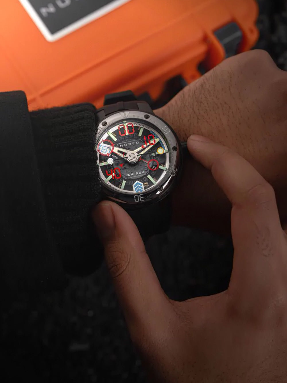 Nubeo NB-6090-22 vyriškas laikrodis Mariner 9 Automatic Limited Edition 50mm 5ATM