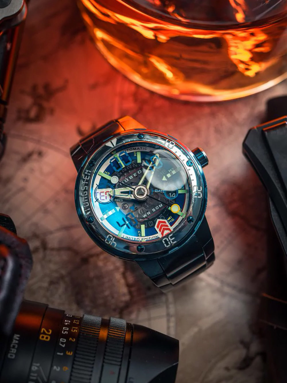 Nubeo NB-6090-33 vyriškas laikrodis Mariner 9 Automatic Limited Edition 50mm 5ATM