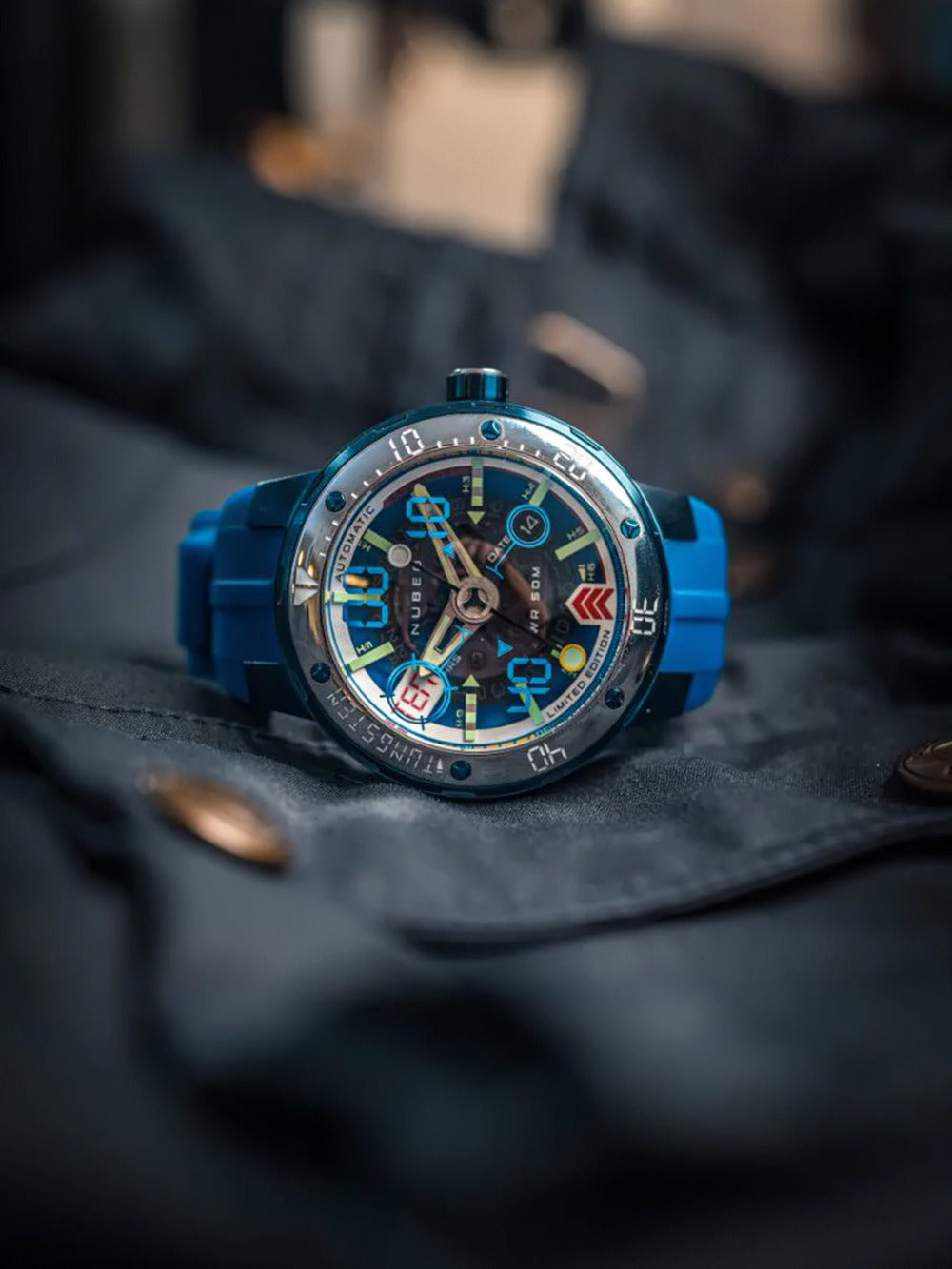 Nubeo NB-6090-33 vyriškas laikrodis Mariner 9 Automatic Limited Edition 50mm 5ATM