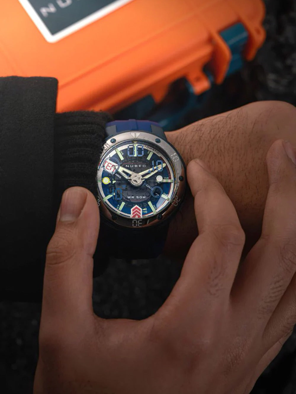 Nubeo NB-6090-33 vyriškas laikrodis Mariner 9 Automatic Limited Edition 50mm 5ATM