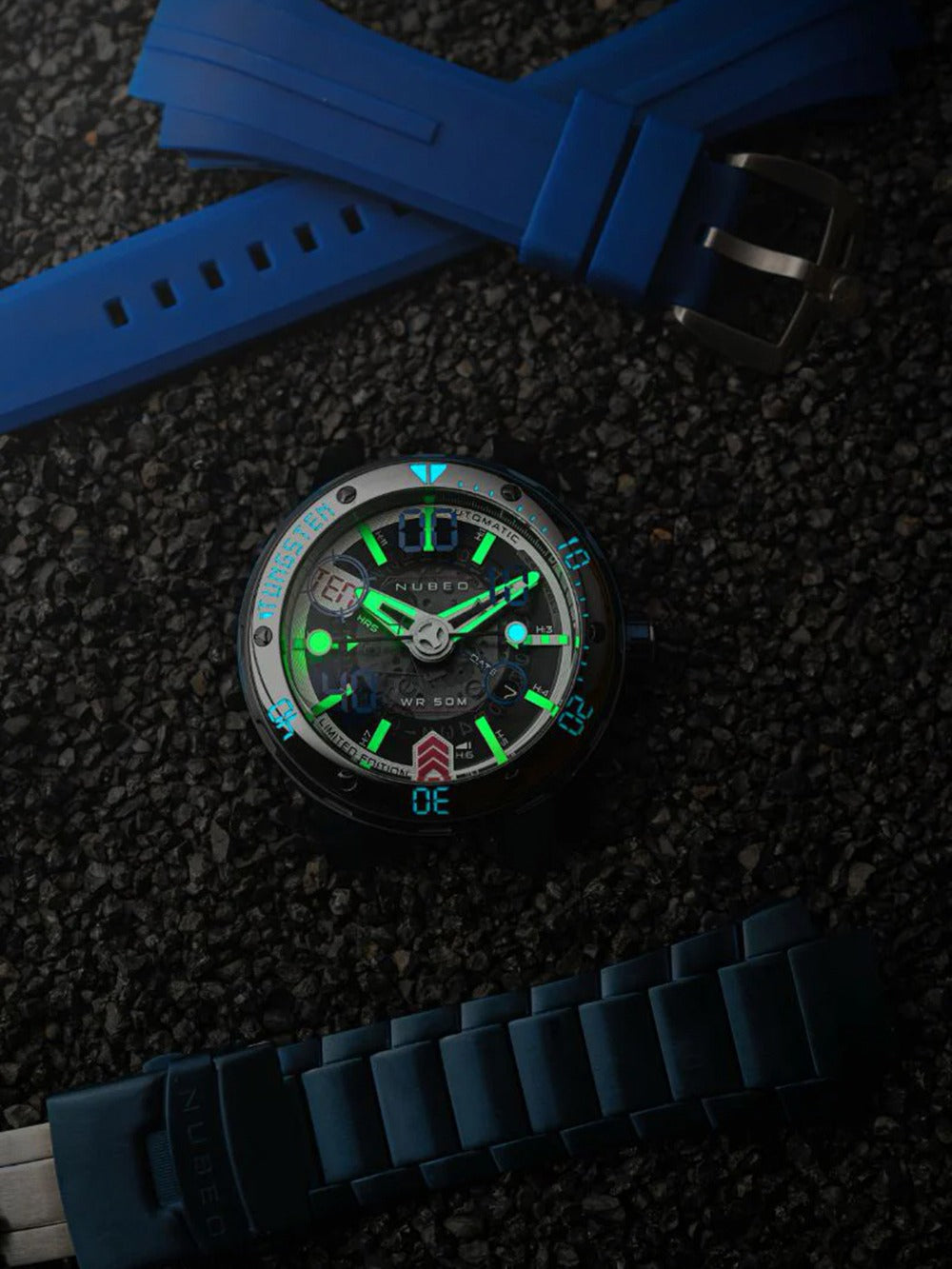 Nubeo NB-6090-33 vyriškas laikrodis Mariner 9 Automatic Limited Edition 50mm 5ATM