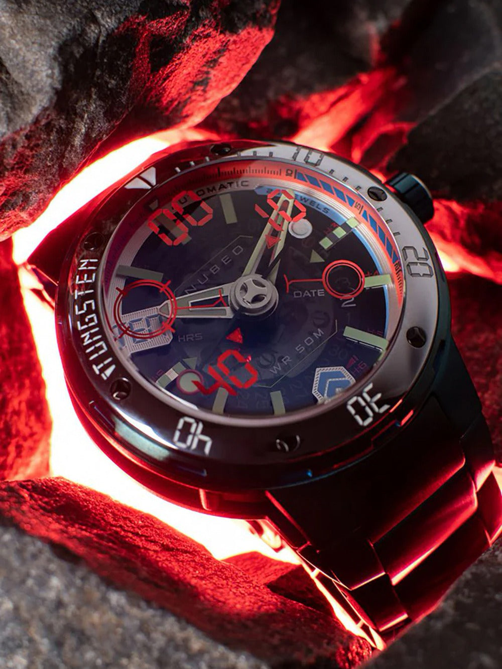 Nubeo NB-6090-44 vyriškas laikrodis Mariner 9 Automatic Limited Edition 50mm 5ATM