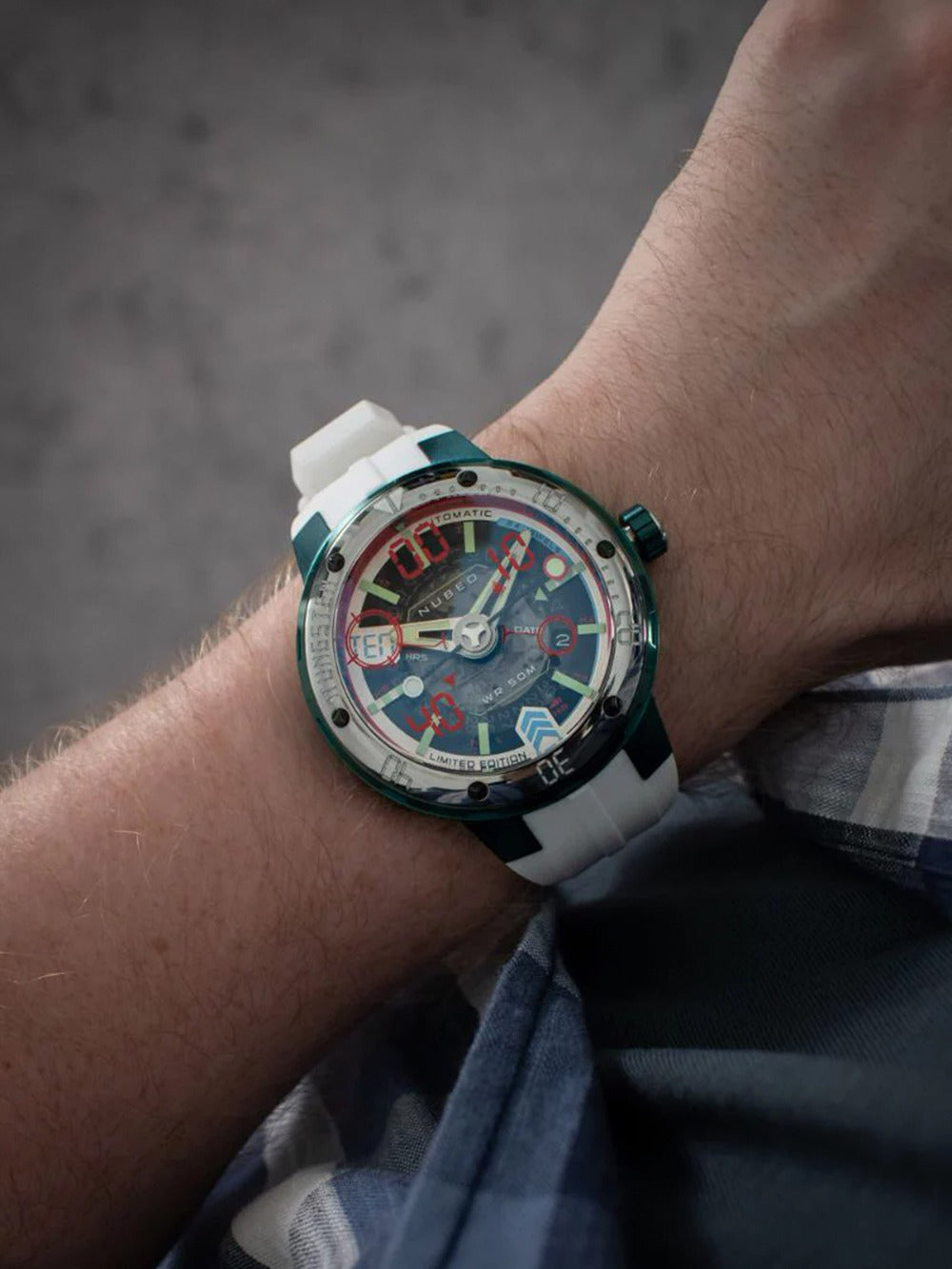 Nubeo NB-6090-44 vyriškas laikrodis Mariner 9 Automatic Limited Edition 50mm 5ATM