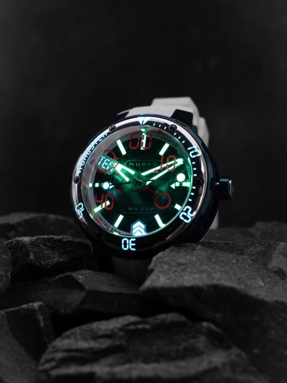 Nubeo NB-6090-44 vyriškas laikrodis Mariner 9 Automatic Limited Edition 50mm 5ATM