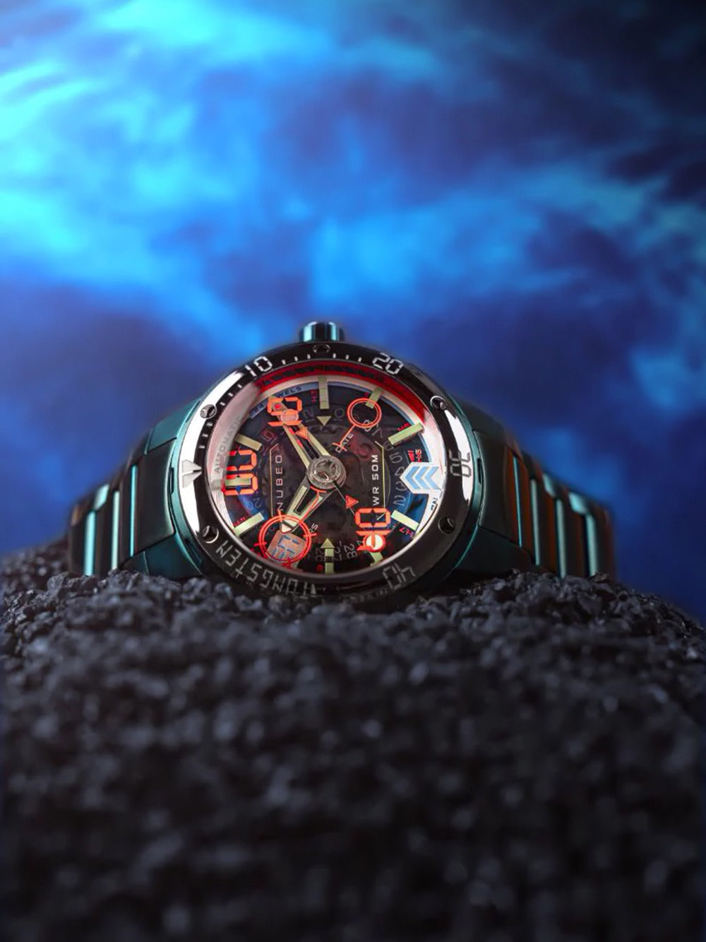 Nubeo NB-6090-44 vyriškas laikrodis Mariner 9 Automatic Limited Edition 50mm 5ATM
