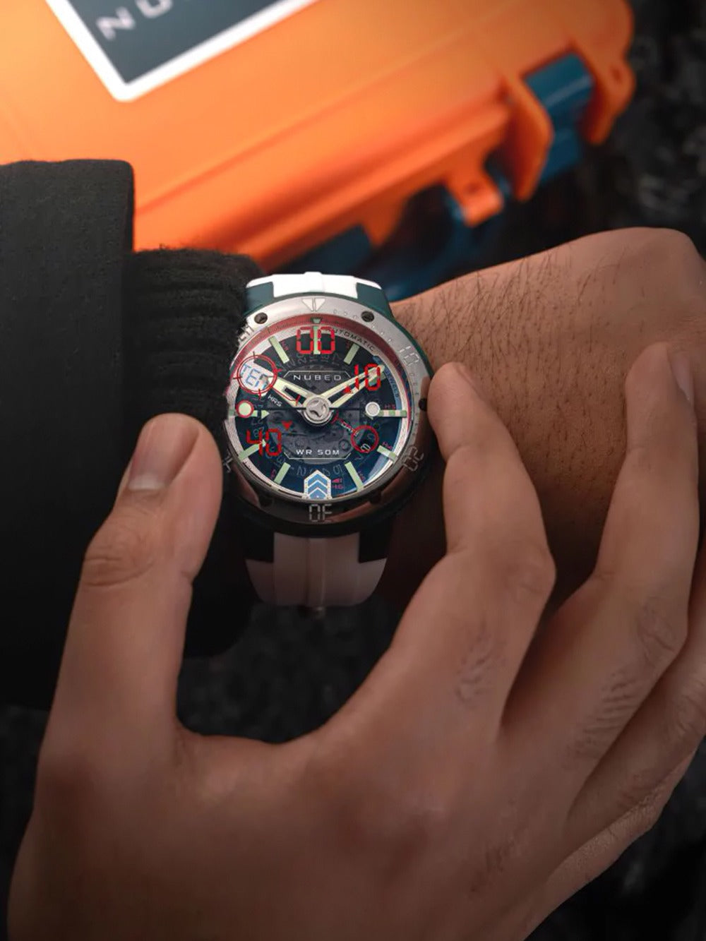 Nubeo NB-6090-44 vyriškas laikrodis Mariner 9 Automatic Limited Edition 50mm 5ATM