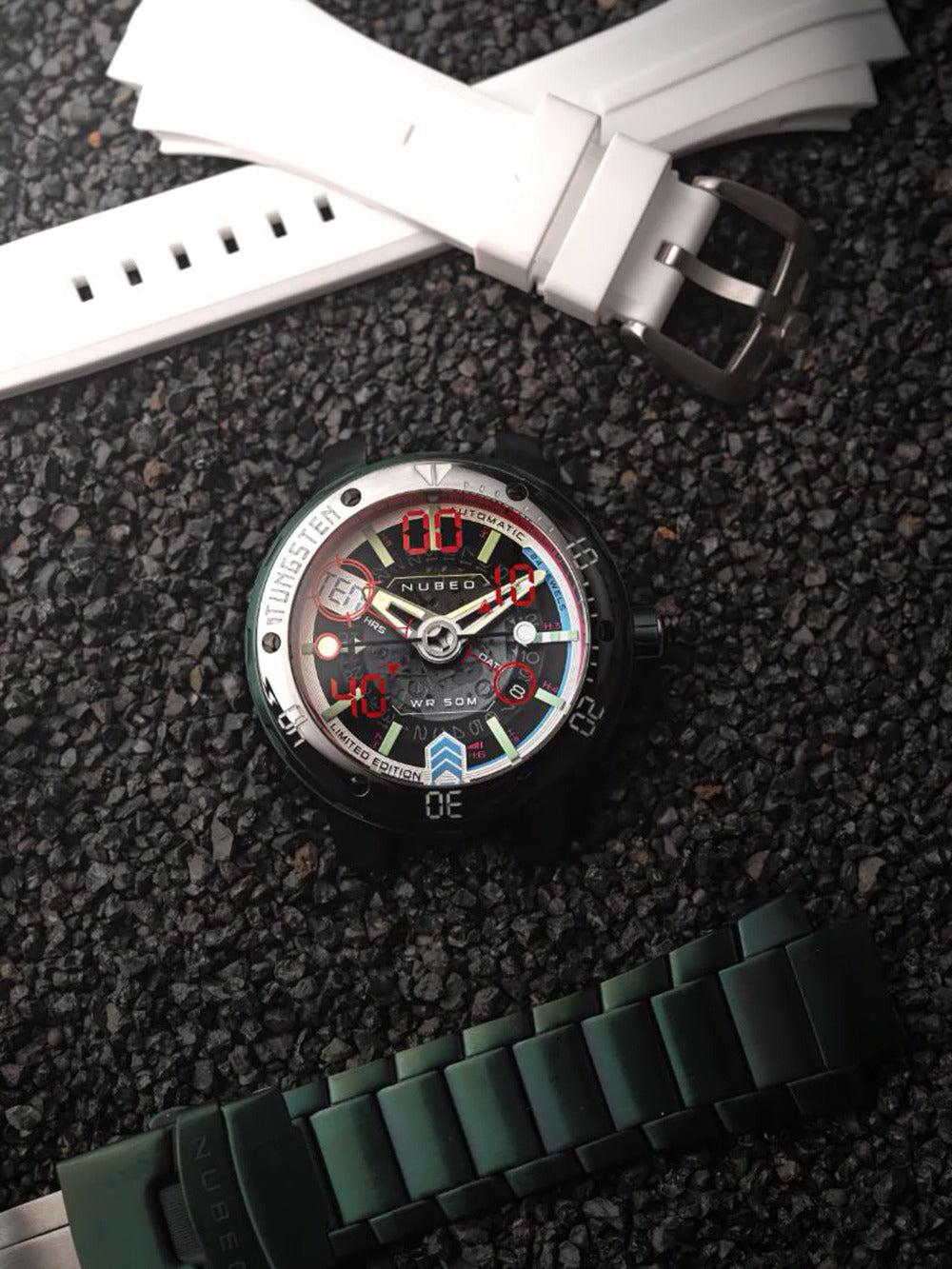 Nubeo NB-6090-44 vyriškas laikrodis Mariner 9 Automatic Limited Edition 50mm 5ATM