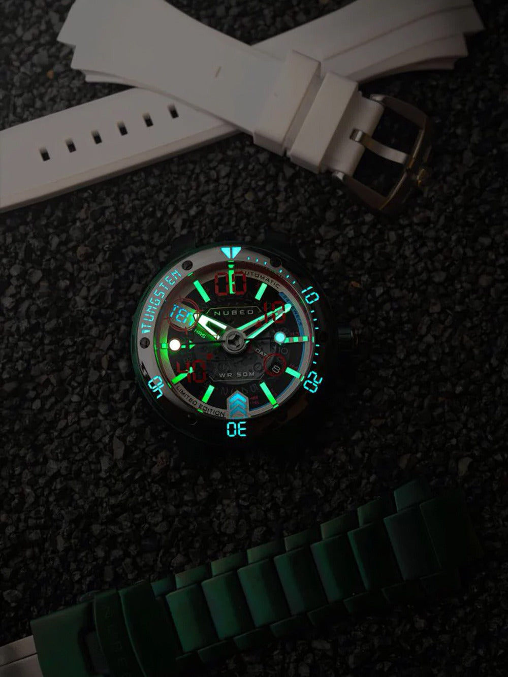 Nubeo NB-6090-44 vyriškas laikrodis Mariner 9 Automatic Limited Edition 50mm 5ATM