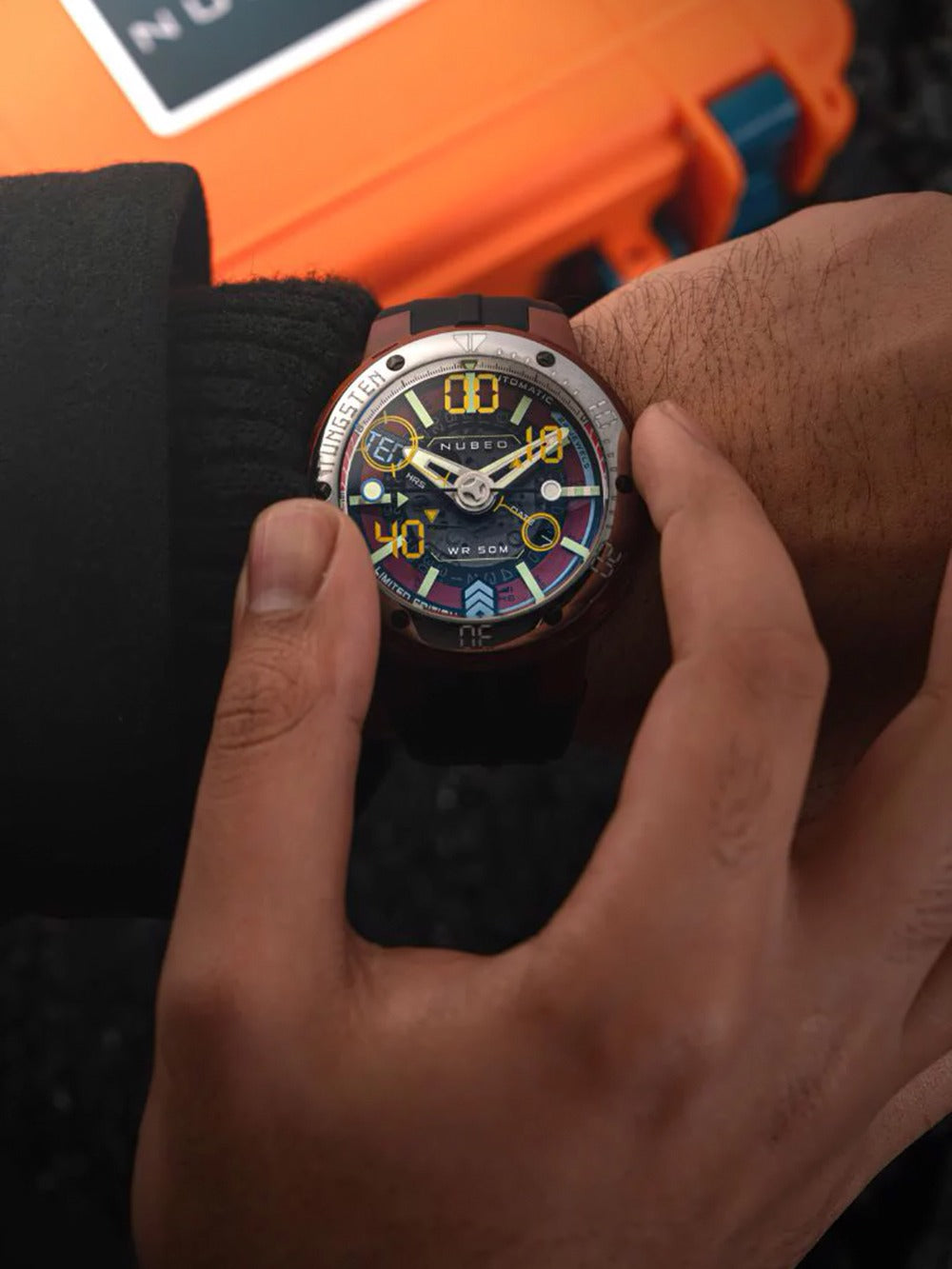 Nubeo NB-6090-55 vyriškas laikrodis Mariner 9 Automatic Limited Edition 50mm 5ATM