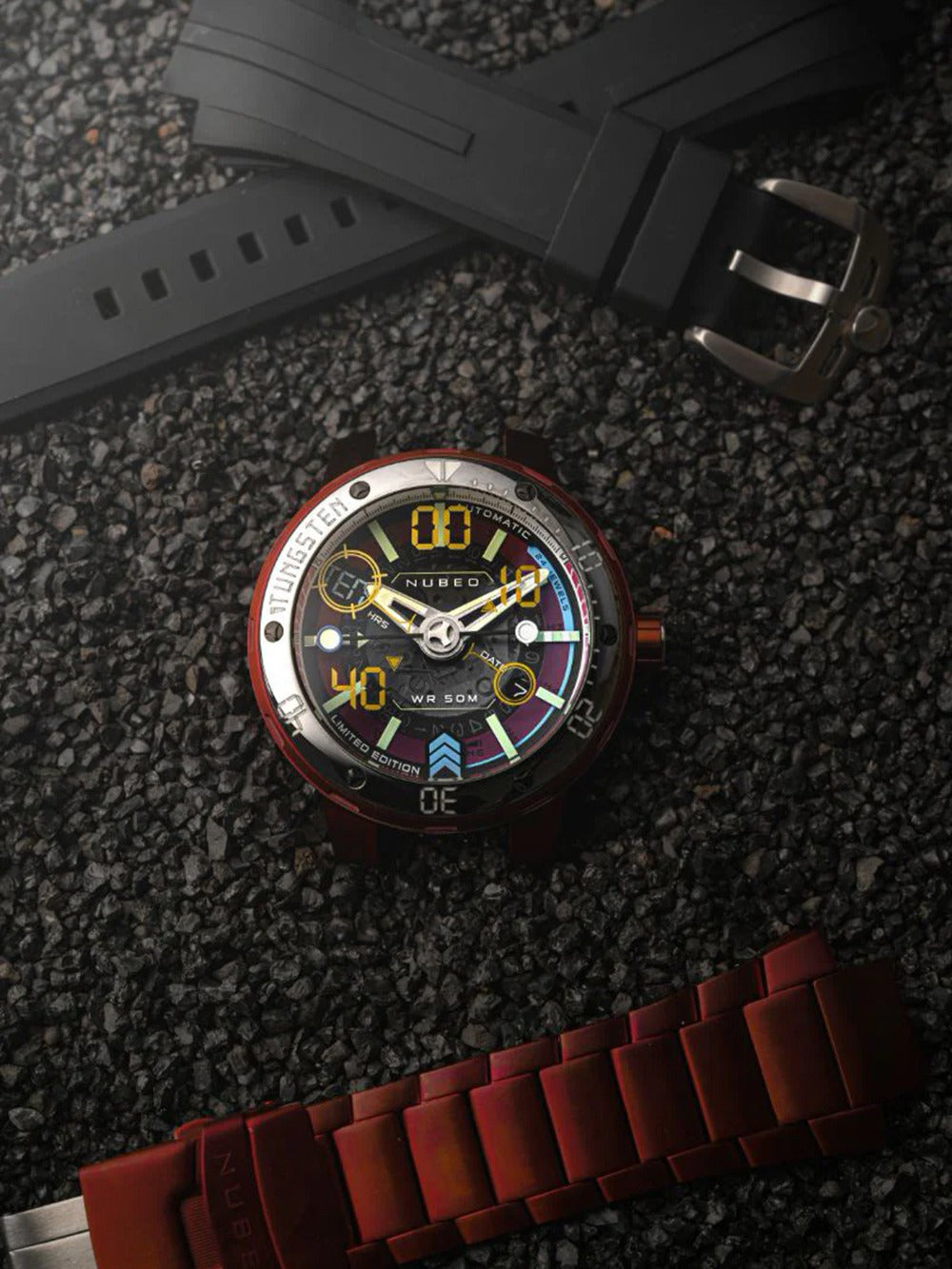 Nubeo NB-6090-55 vyriškas laikrodis Mariner 9 Automatic Limited Edition 50mm 5ATM