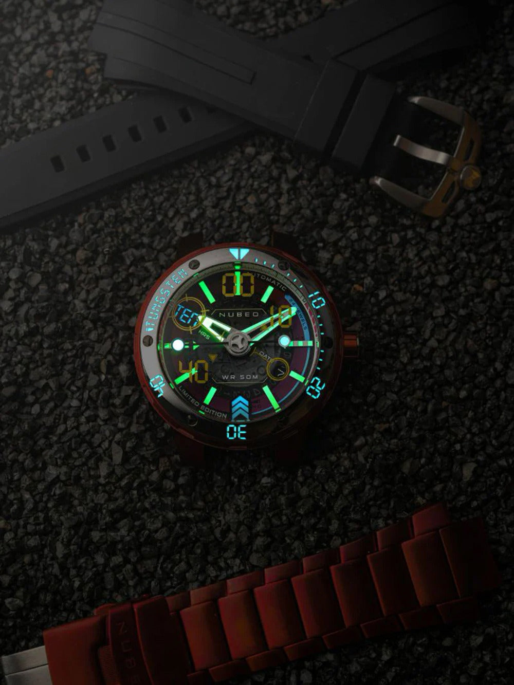Nubeo NB-6090-55 vyriškas laikrodis Mariner 9 Automatic Limited Edition 50mm 5ATM