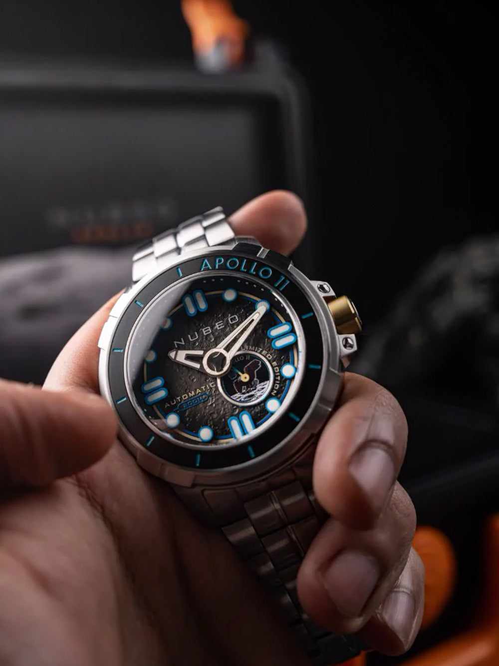 Nubeo NB-6093-11 vyriškas laikrodis Apollo 55th Automatic Limited Edition 48mm 20ATM