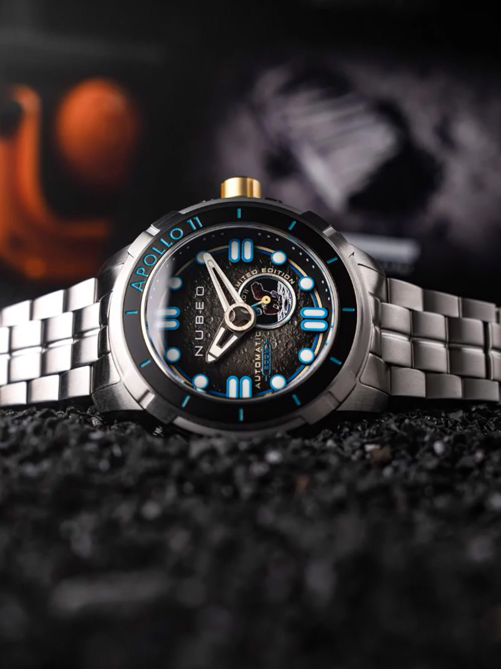 Nubeo NB-6093-11 vyriškas laikrodis Apollo 55th Automatic Limited Edition 48mm 20ATM