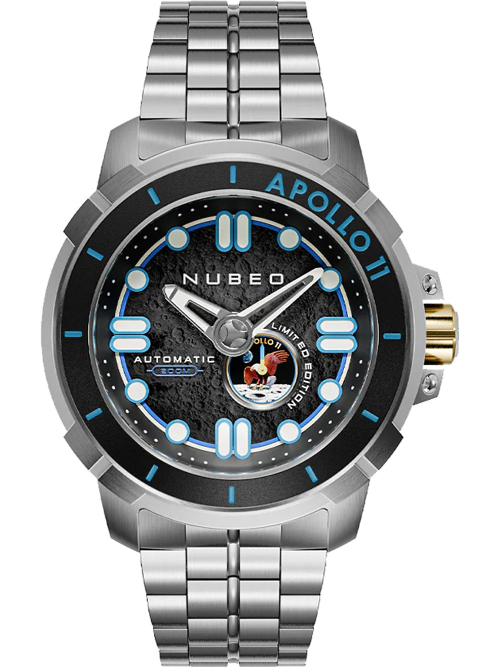 Nubeo NB-6093-11 vyriškas laikrodis Apollo 55th Automatic Limited Edition 48mm 20ATM