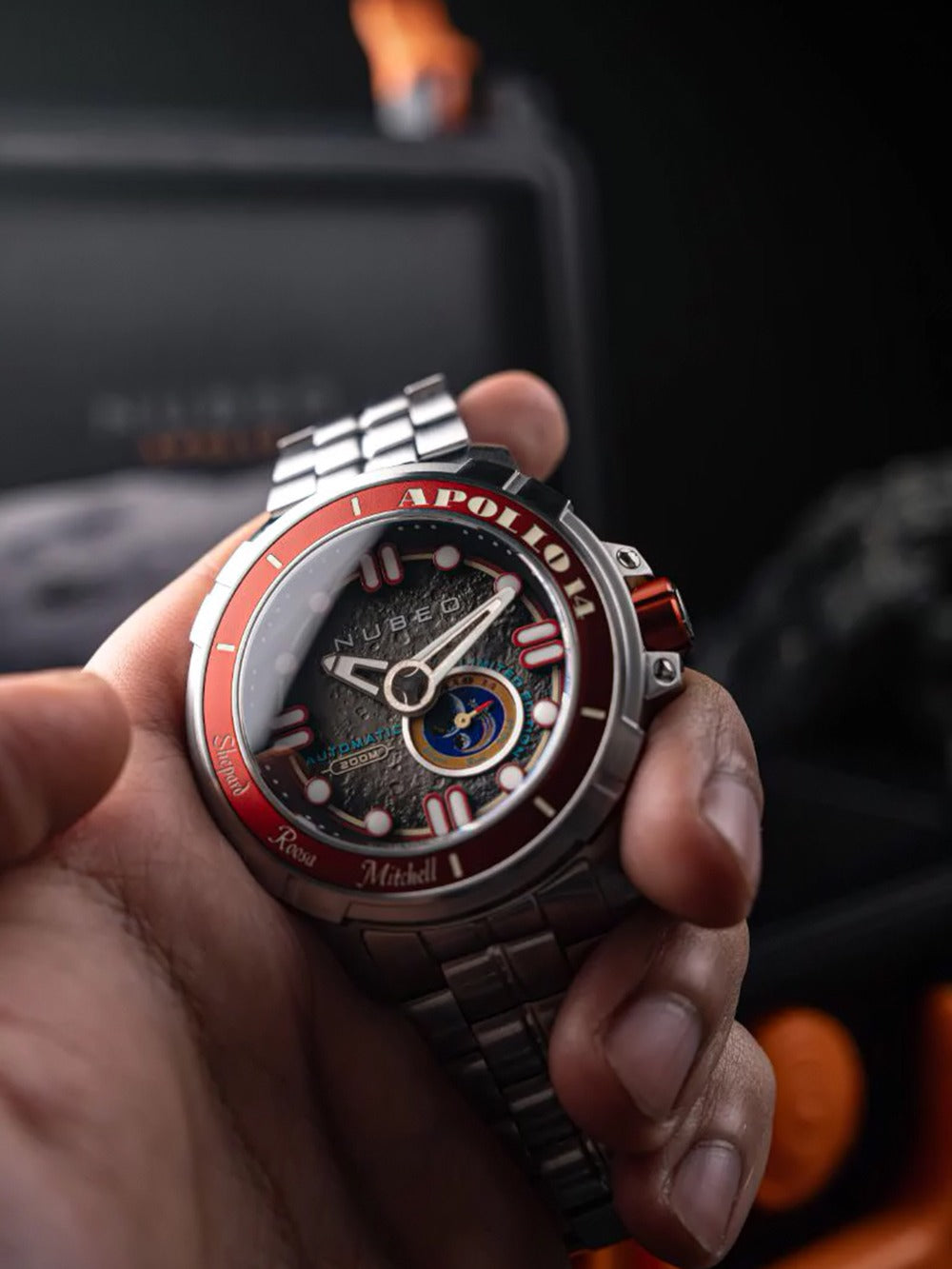 Nubeo NB-6093-22 vyriškas laikrodis Apollo 55th Automatic Limited Edition 48mm 20ATM