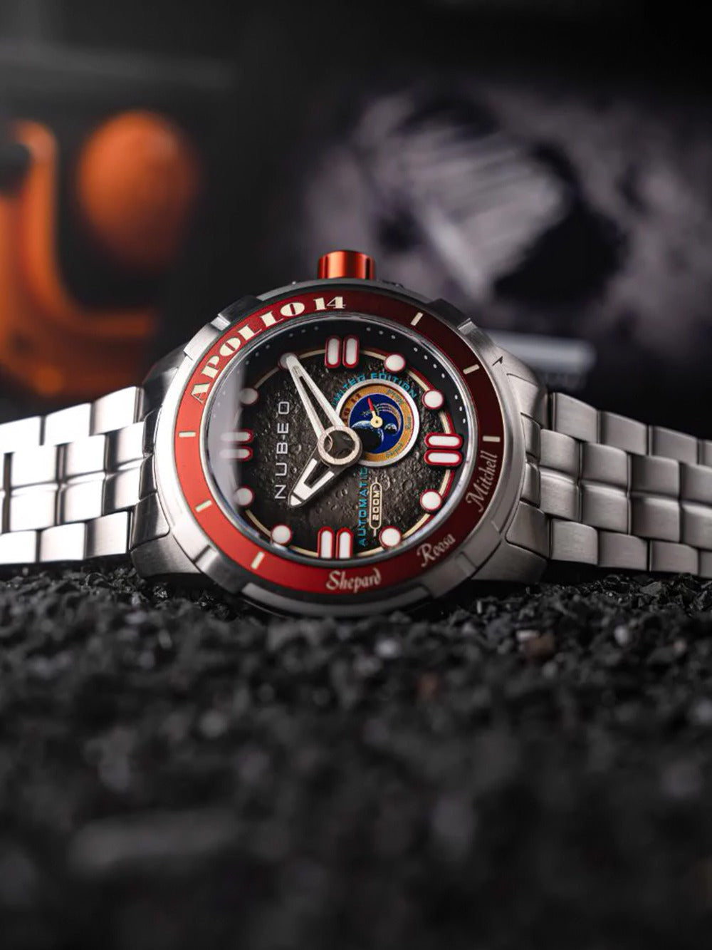 Nubeo NB-6093-22 vyriškas laikrodis Apollo 55th Automatic Limited Edition 48mm 20ATM