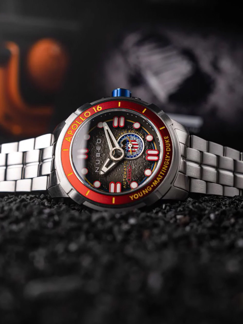 Nubeo NB-6093-33 vyriškas laikrodis Apollo 55th Automatic Limited Edition 48mm 20ATM