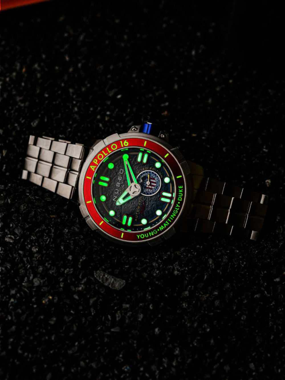Nubeo NB-6093-33 vyriškas laikrodis Apollo 55th Automatic Limited Edition 48mm 20ATM