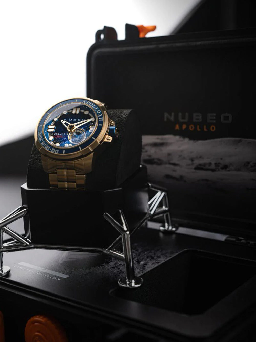 Nubeo NB-6093-44 vyriškas laikrodis Apollo 55th Automatic Limited Edition 48mm 20ATM
