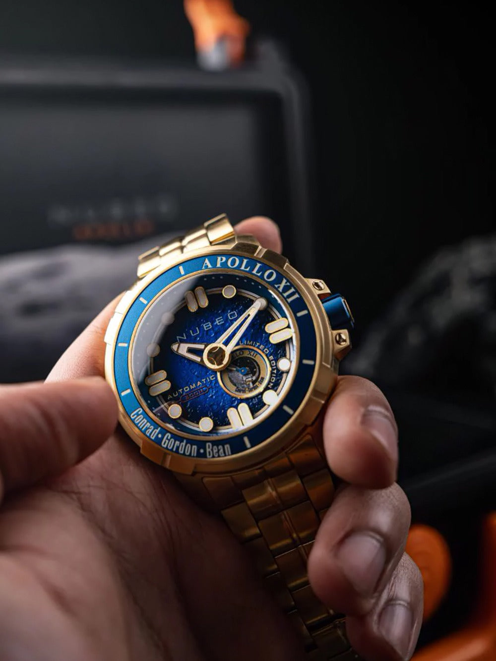 Nubeo NB-6093-44 vyriškas laikrodis Apollo 55th Automatic Limited Edition 48mm 20ATM