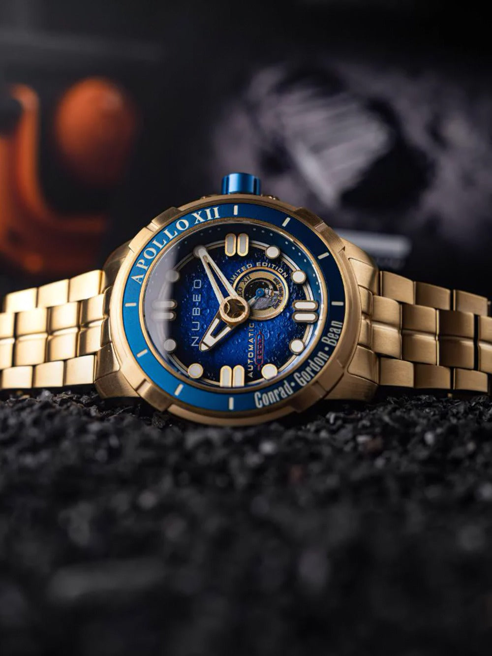 Nubeo NB-6093-44 vyriškas laikrodis Apollo 55th Automatic Limited Edition 48mm 20ATM