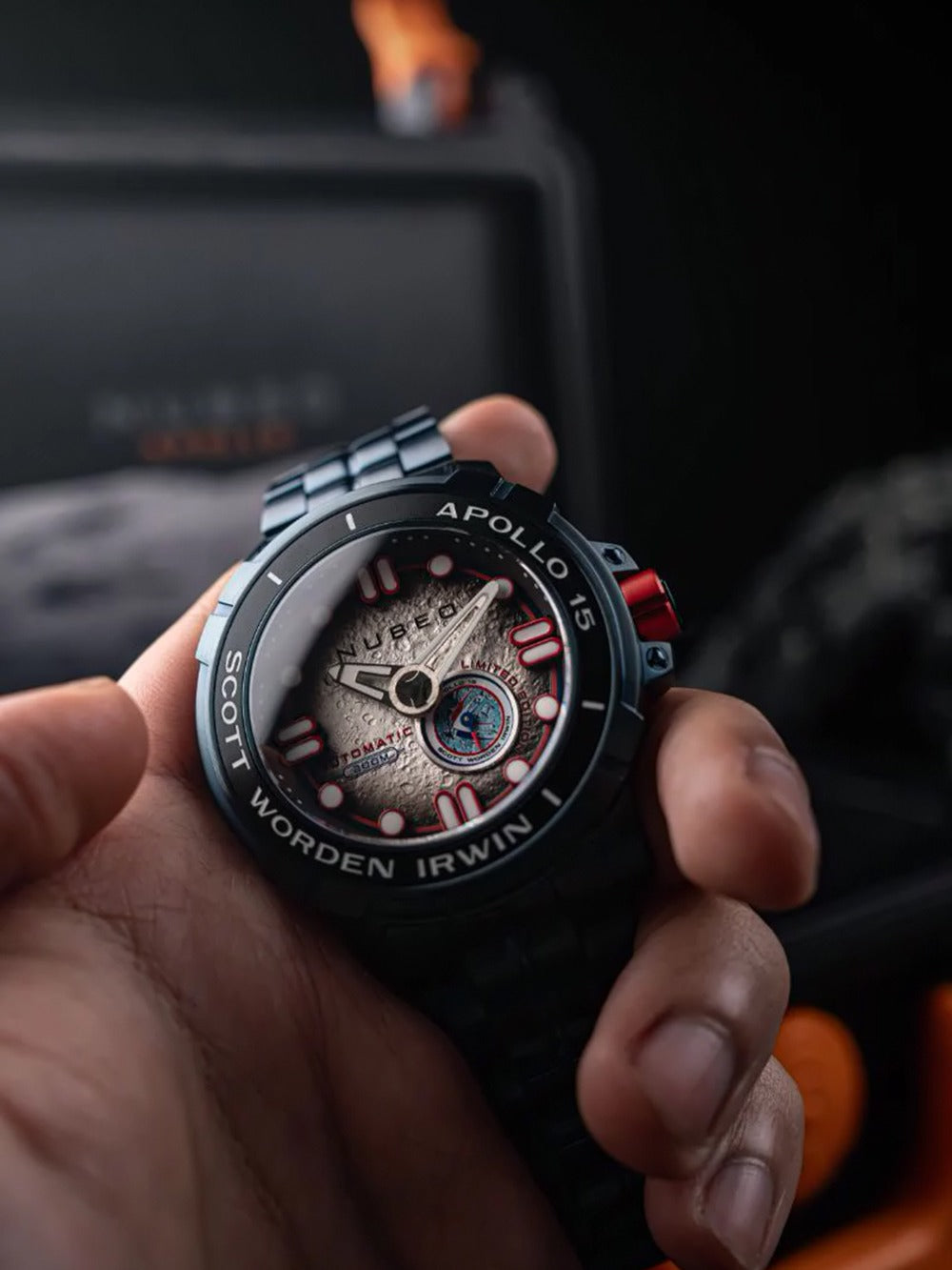 Nubeo NB-6093-55 vyriškas laikrodis Apollo 55th Automatic Limited Edition 48mm 20ATM